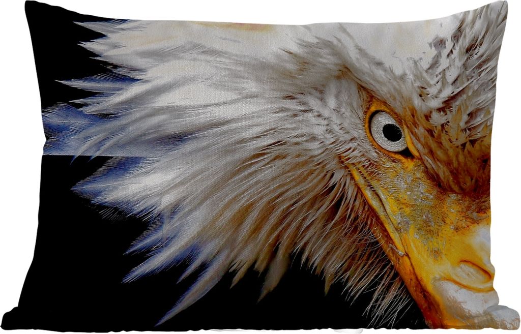 MuchoWow Outdoor Kissen - Vogel - Auge - Schnabel - 50x30 cm - Wetterfest - Lounge Kissen - Sofa kissen - Wohnzimmer Dekoration