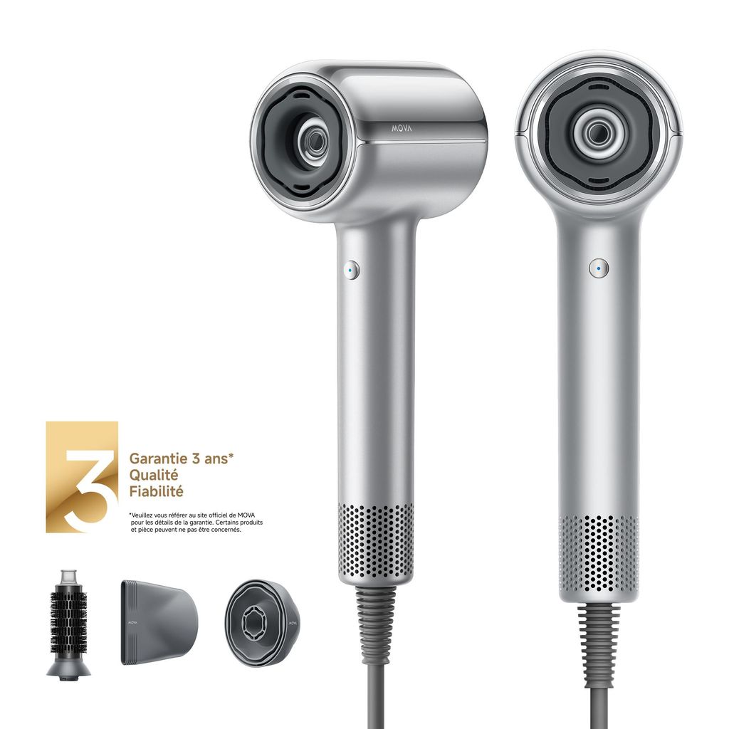 MOVA SHINE 20 Sèche-cheveux Argenté – Contrôle intelligent Image du produit 