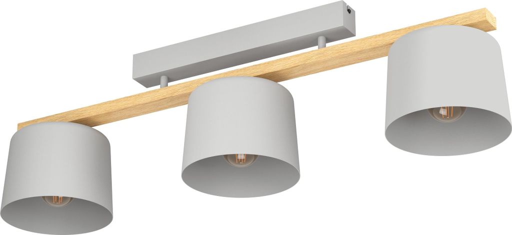 MARIEL Wand-/Deckenleuchte Lampe Beleuchtung - L91 x B19 x H25,5 cm - hellgrau, braun - IP20