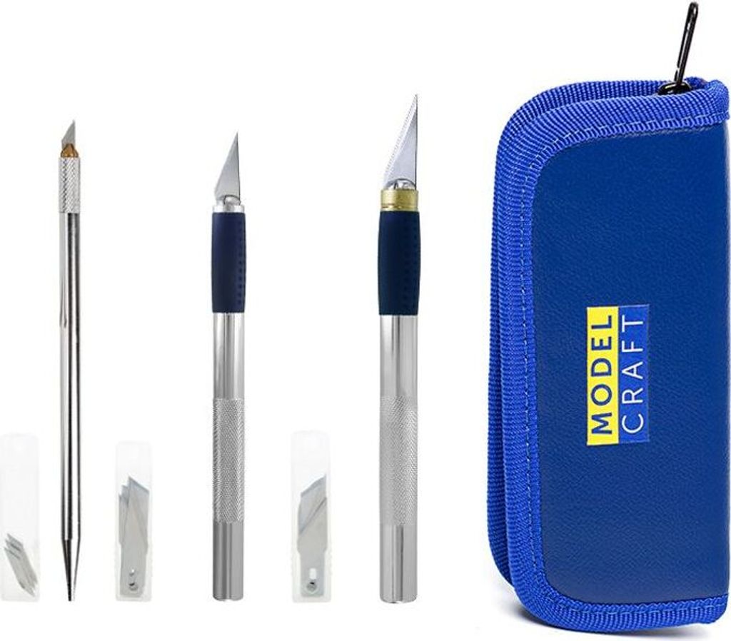 Modelcraft Modellbau-Messer im Etui (18-teiliges Set)