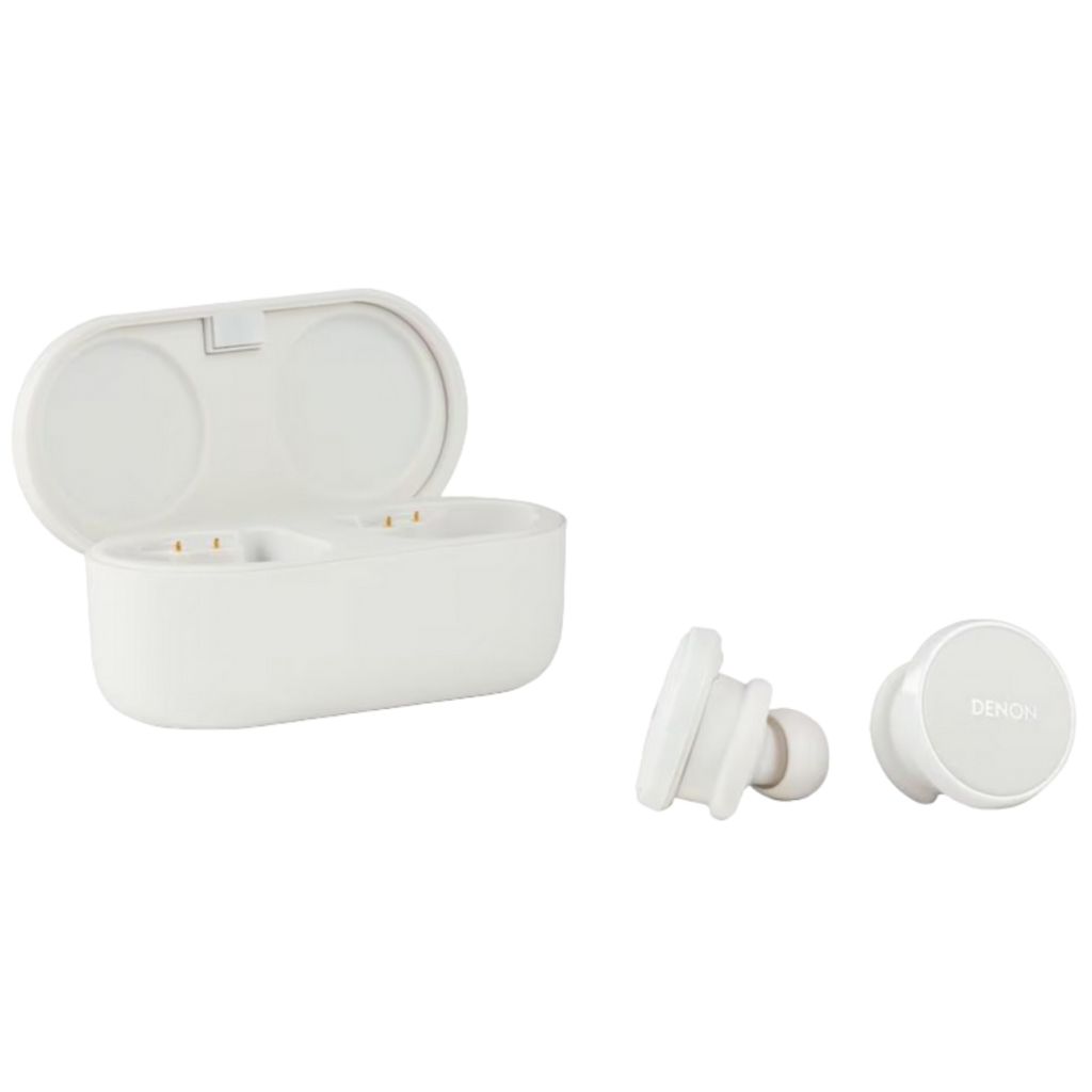 DENON PerL Pro white In-Ear Kopfhörer (Noise Cancelling, Adaptive Acoustic Technology (AAT), Bluetooth 5.3, Touch Control, IPX4), Farbe:Weiß