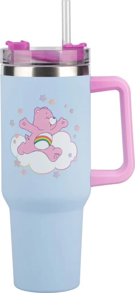 Mug 1,2L Care Bears anti-fuite avec paille pour boire plus d'eau