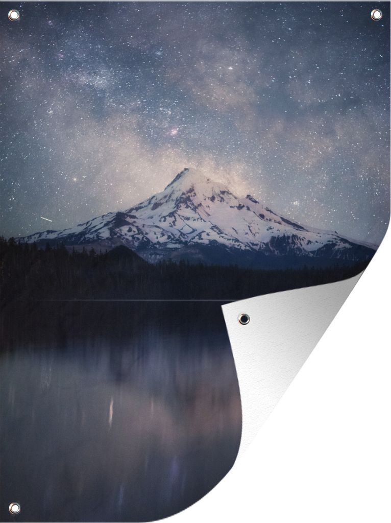 MuchoWow 60x80 cm Outdoor-Poster Gartendeko Sichtschutz Garten Poster für den Garten Mount Hood Nordamerika