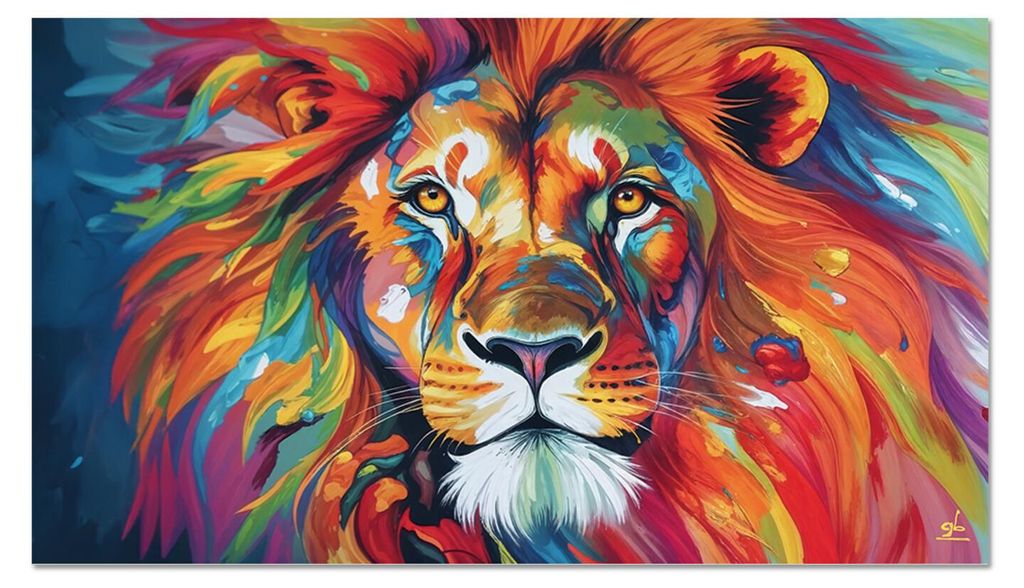 Giallobus - 59 - Löwe - Giallobus - 100L x 60B cm - Bild - Acrylglas