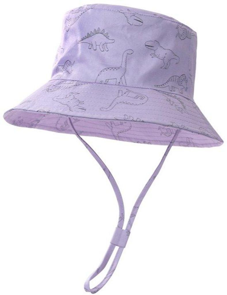 Kinder-Sonnenhut aus Baumwolle - 50 cm - uni - Sommer - Cartoon-Print - Kinder-Sonnenhut mit verstellbarer Strick - für Kinder und Jungen