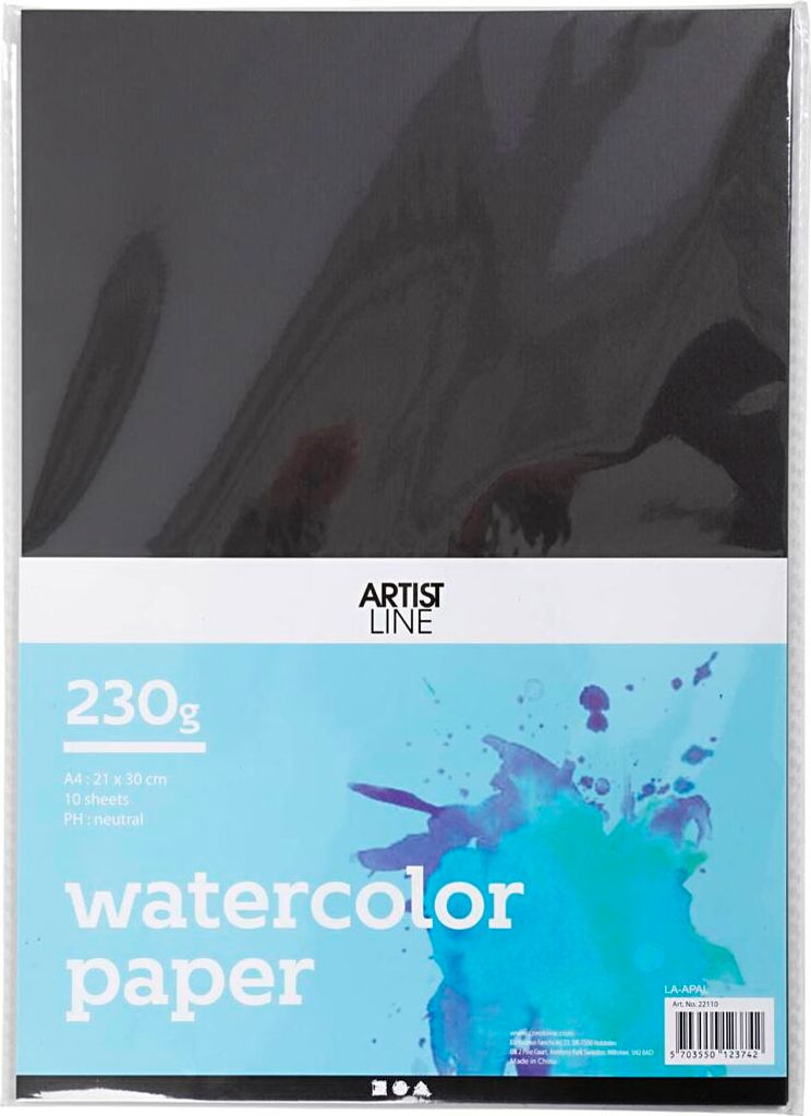 creativ company Aquarellpapier 21x29.7 cm 230 g/qm Künstlerpapier Malpapier A4