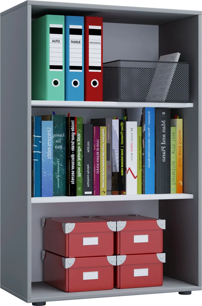 VCM Lona 3f Étagère de Bureau Dossier Livres Blanc 70 x 111 x 37 cm