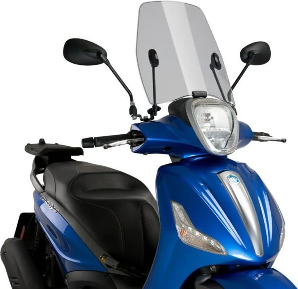 Pare-brise urbain PUIG fumé compatible scooter Piaggio Beverly 400 ie
