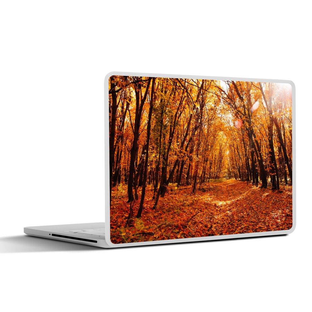 MuchoWow Laptop Aufkleber Sticker Cover Herbst - Wald - Laub - Jahreszeiten 36.5x27.5 cm - Laptop-Sticker