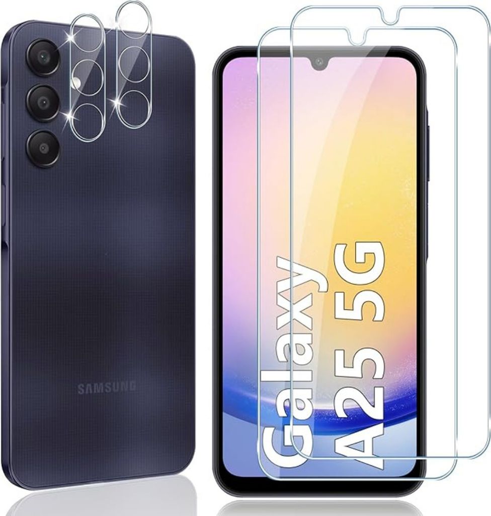 2X Schutzglas für Samsung Galaxy A25 5G Display Kamera Produktbild 