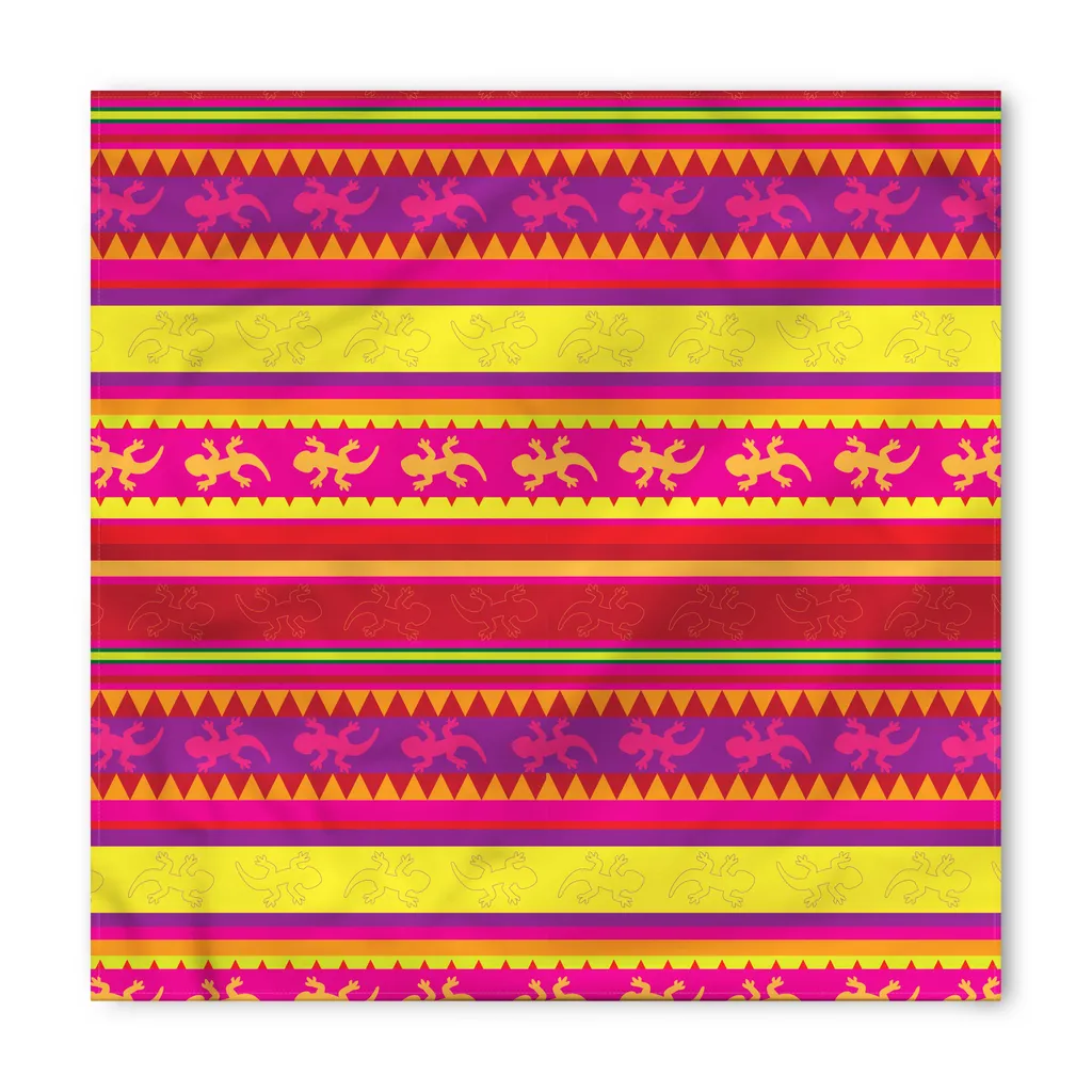 Foulard Cane ABAKUHAUS Lizard Folklore - Accessorio di Design 55cm - 3