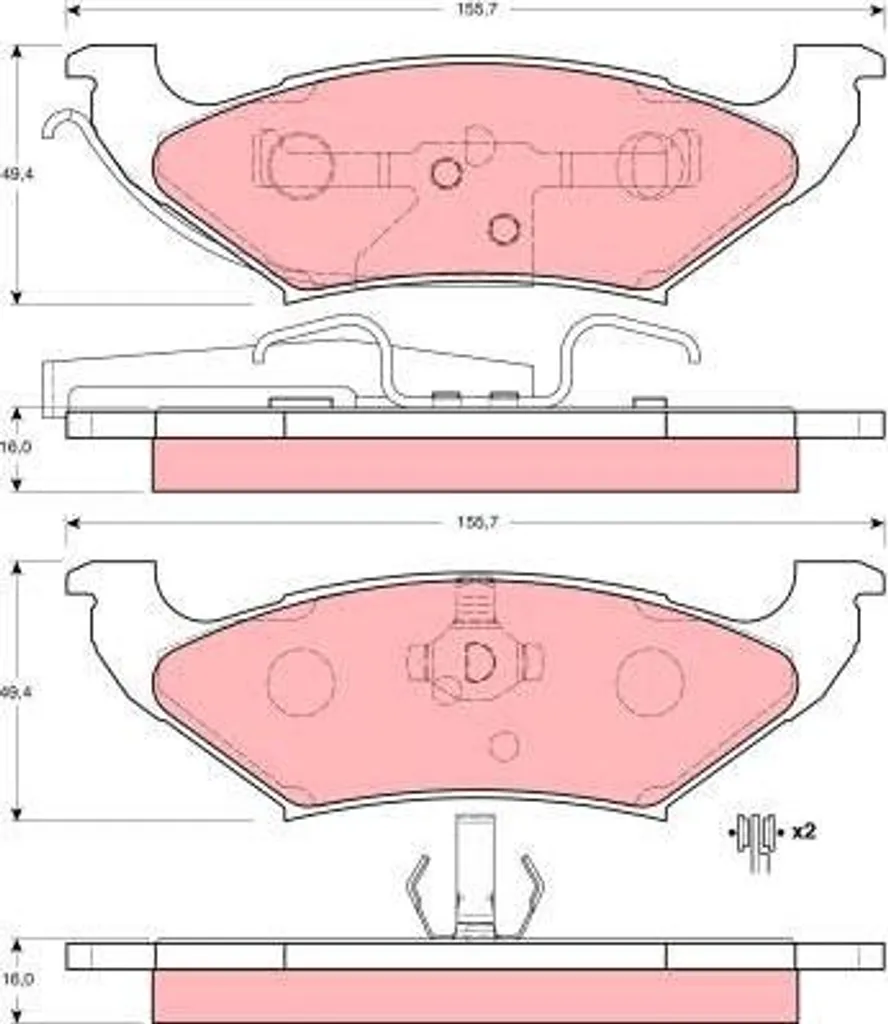 Plaquettes de frein Voyager TRW GDB4045 pour entretien de votre auto