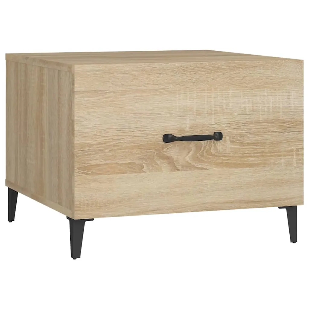 Acquista SYFAX Tavolino Basso 50x50 Rovere Sonoma e Metallo Online - 5