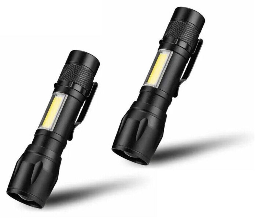 2x Mini Taschenlampe Polizei Swat Wiederaufladbare starke Produktbild 