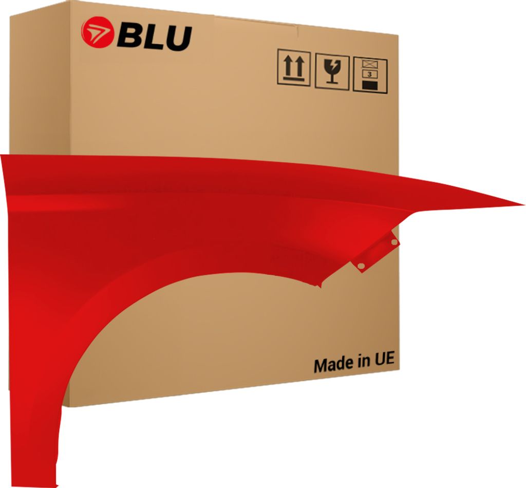 BLU Kotflügel Passend für Seat Leon III 3 5F LS3H Rechts Rot Emocion | 2012-2020 | Vorderseite Vorne | Lackiert | Einbaufertig
