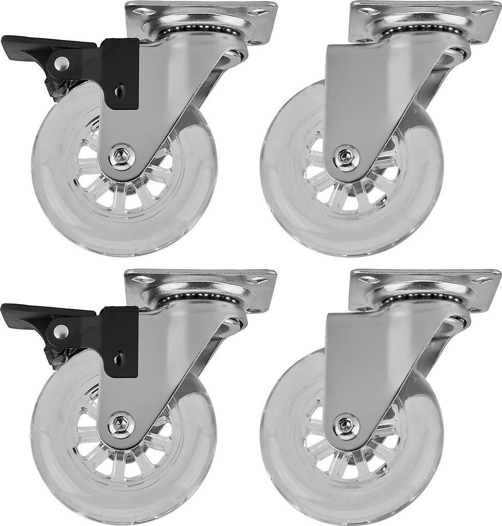 SET Möbelrolle SWIFT transparent Ø 75