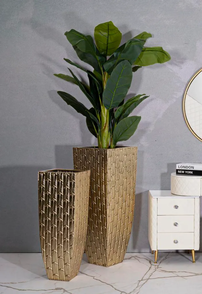 Vase Doré Incassable Design 40cm Lot de 2 - Décoration Durable Gliss - 6