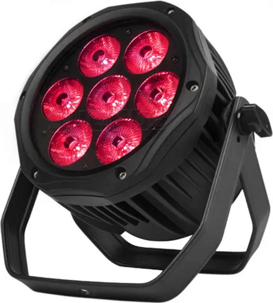 Par LED Étanches 7x18W RGBWA UV Projecteur de Spectacle DMX512 pour Extérieur