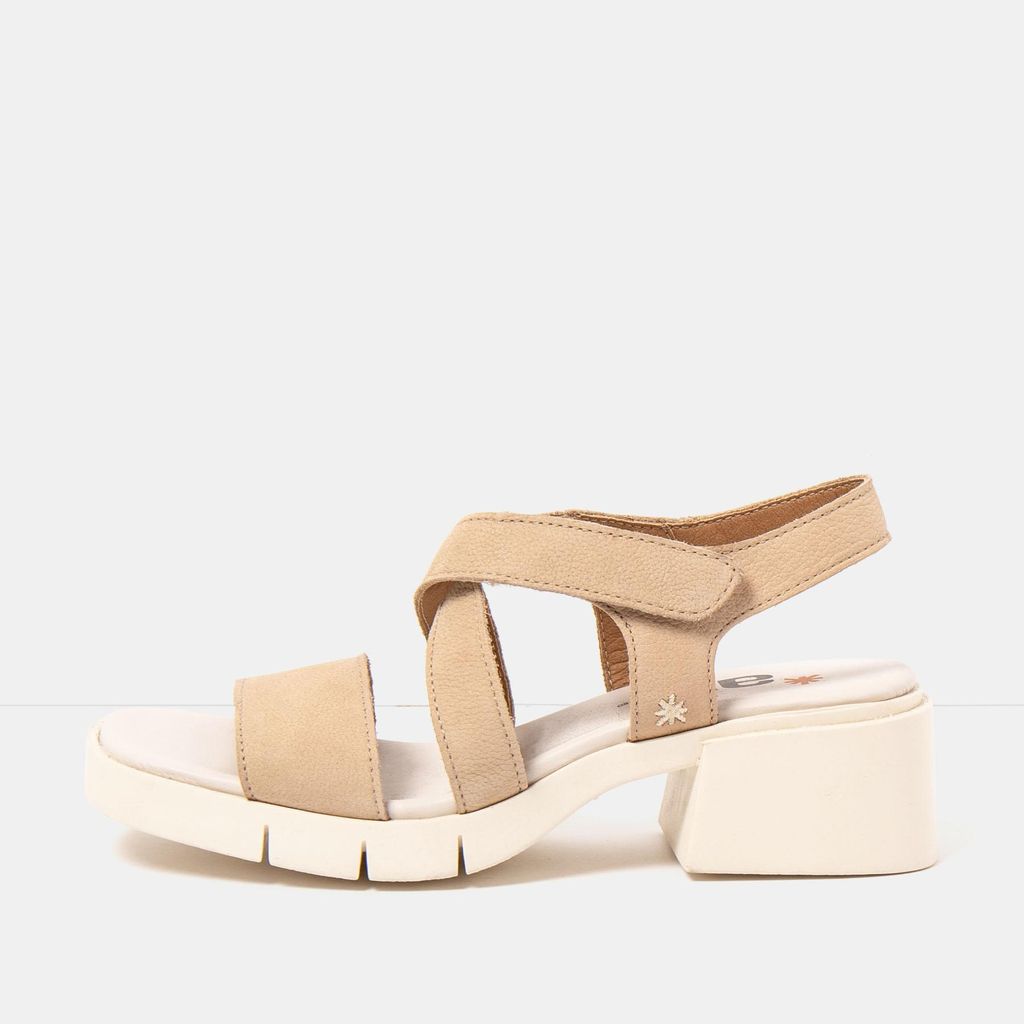 Art Sandalen mit hohem Absatz Damen 2062 NOBUCK CREAM-PORCELANA / VARSOVIA Farbe Beige
