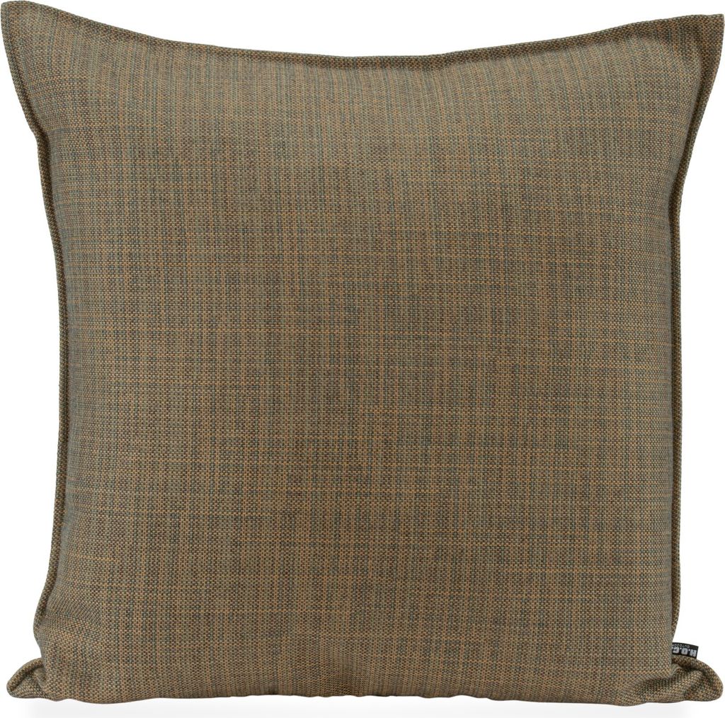 H.O.C.K. - AGORA Romy Outdoor Kissen 60x60cm mit Biese duna cognac grau kleingemustert col. 20094