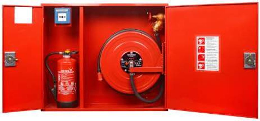 Wandhydrant Schrank Typ S Einbauschrank, inkl. Feuerlöscherfach + Melderfach