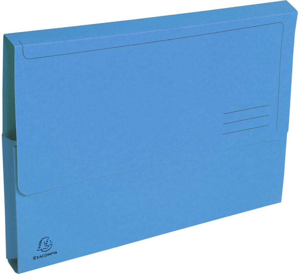 Exacompta Packung 10 Aktenmappen Verschlußkappe 290 g DIN A4 Forever Hellblau