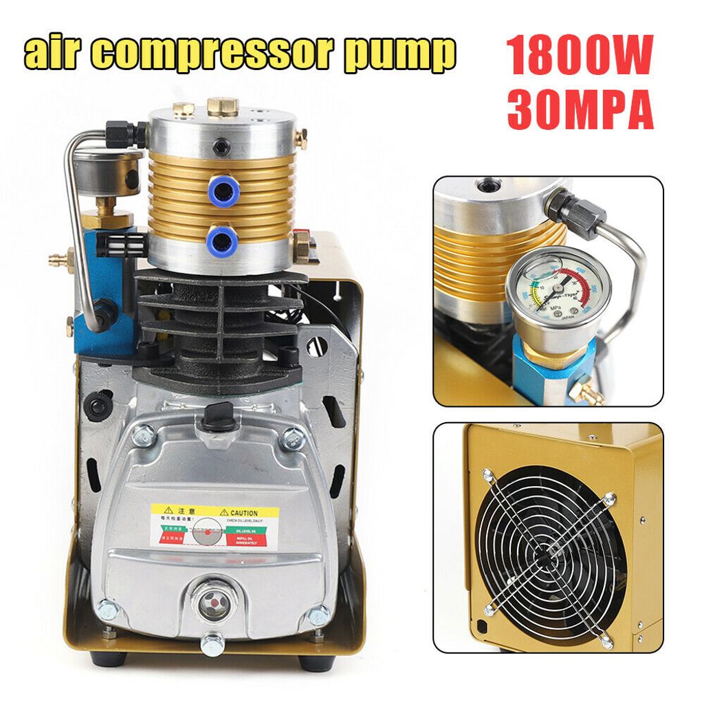 Elektrische Luftkompressor Hochdruckpumpe Luftpumpe 30MPA 300bar 4500PSI 1800W 