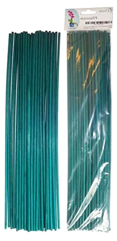 40 Stück Pflanzenstütze aus Holz, grün, 40 cm, 100% kompostierbar