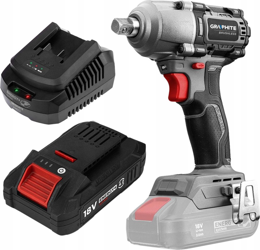 Bürstenloser Schlagschrauber 450Nm Energy+ Mit 4Ah Akku Und Ladegerät