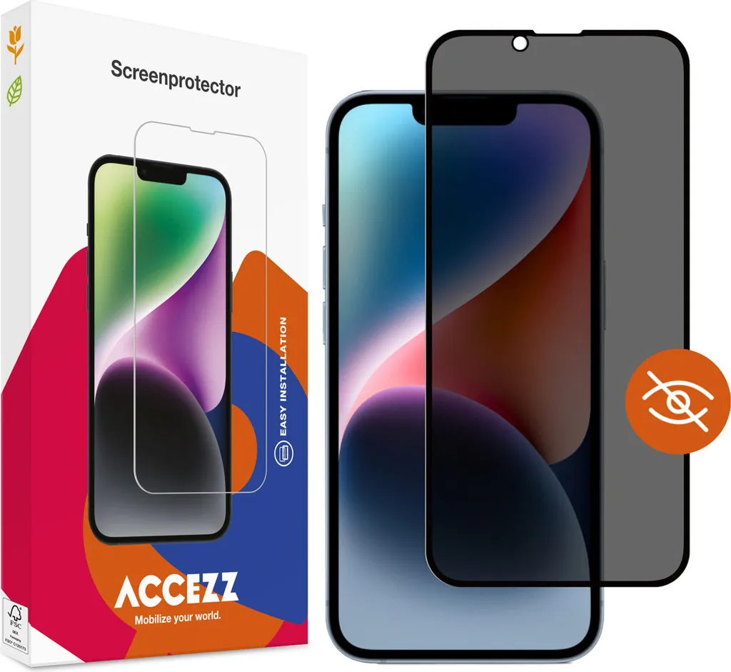 PaceBid Vetro Temperato Privacy Per IPhone 16e/13/13 Pro (2 Pezzi) - Anti-spia 9H, Copertura Totale, Anti-impronte - Facile Installazione - 3