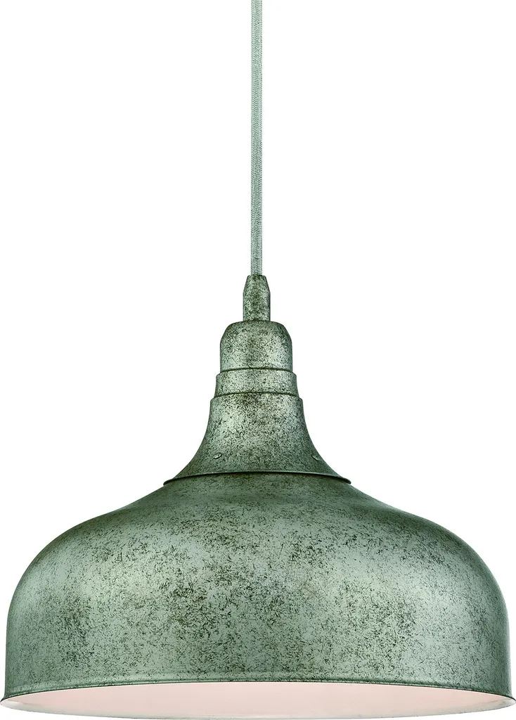Lustre suspension Morton acier antique mono-lampe pour intérieur vintage