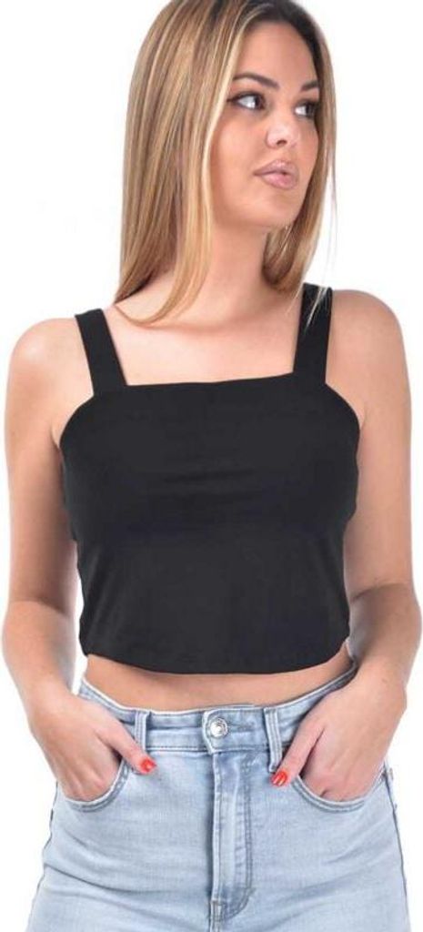 Outer Vision Top Damen Top Alzira schwarz Basics 95% Baumwolle, 5% Elasthan S