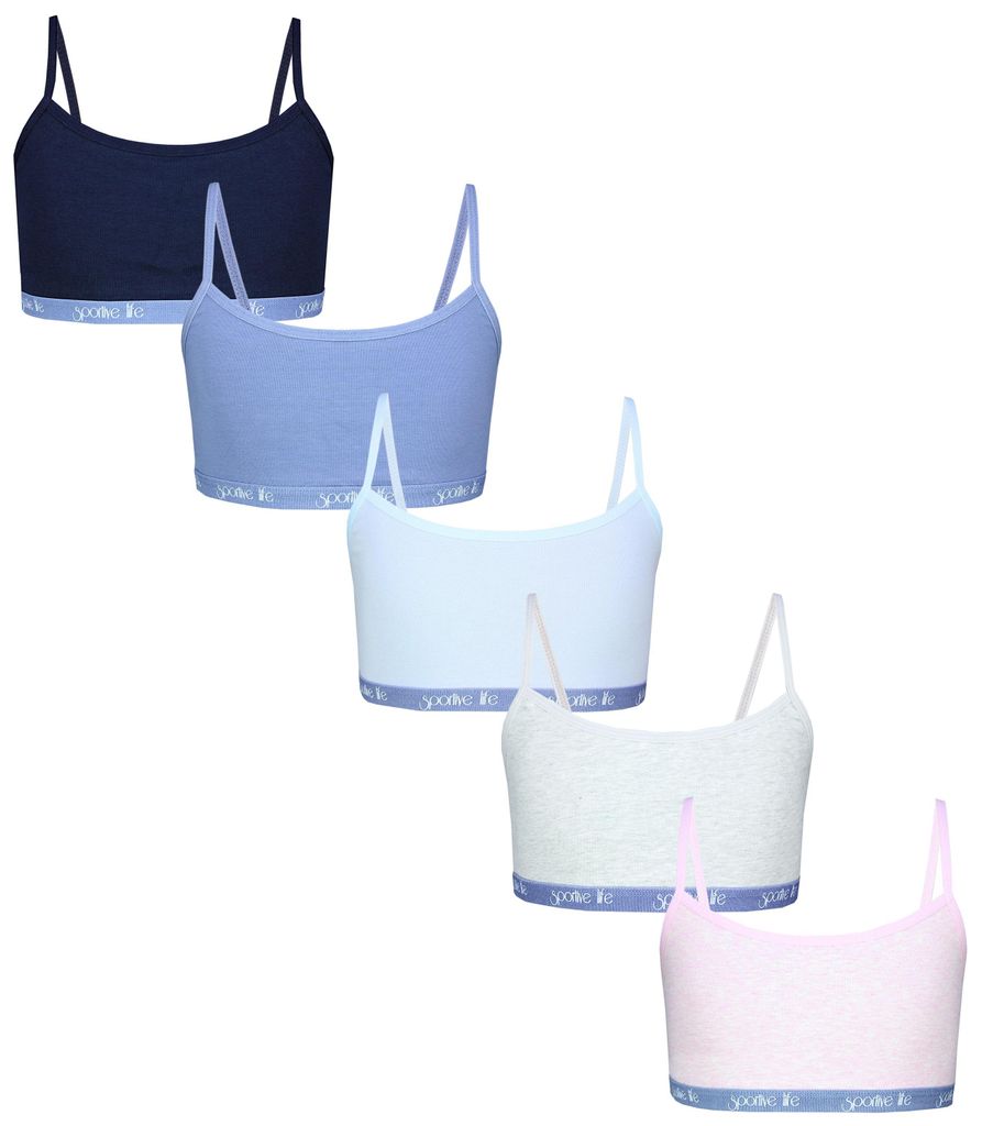 TupTam Mädchen Bustier mit Spaghettiträger 5er Pack, Farbe: Produktbild 