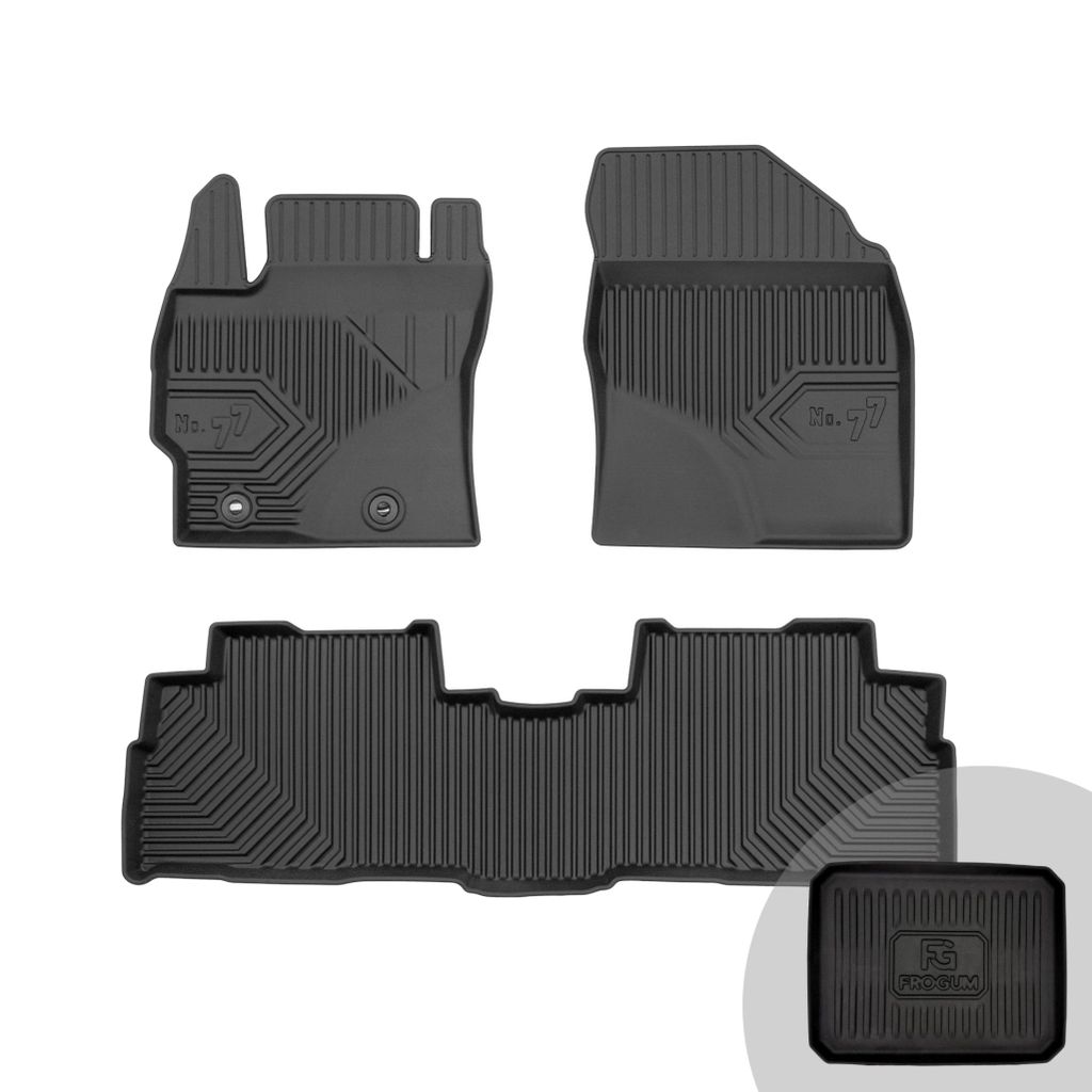 FROGUM No.77 Gummimatten Ganzjahresset von Auto Fußmatten Autofussmatten für Toyota Verso 2009-2018