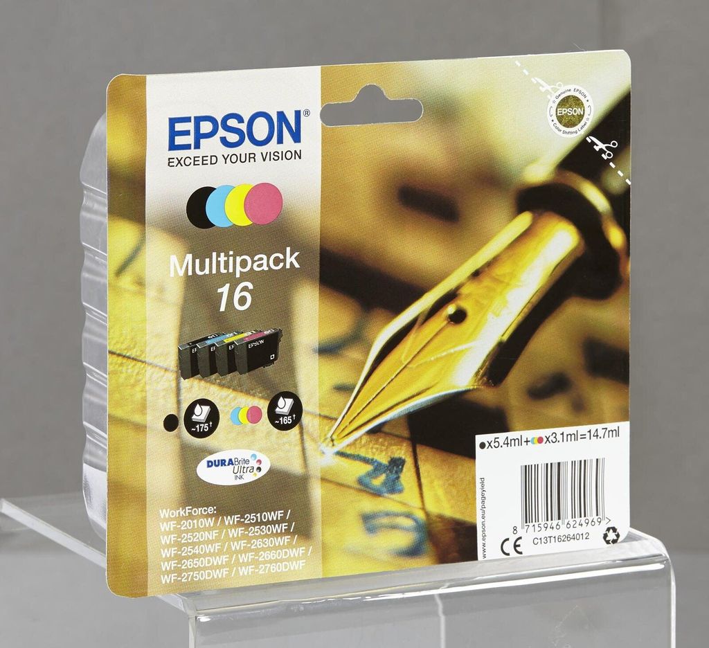 Teng 8X 16XL Cartucce Di Inchiostro Compatibili Con Epson 16 Per Epson Workforce WF-2630WF WF-2630 WF-2510 WF-2530 WF-2650 WF-2750 WF-2760 WF-2010 WF-2540 WF-2660 WF-2520 - Foto 5