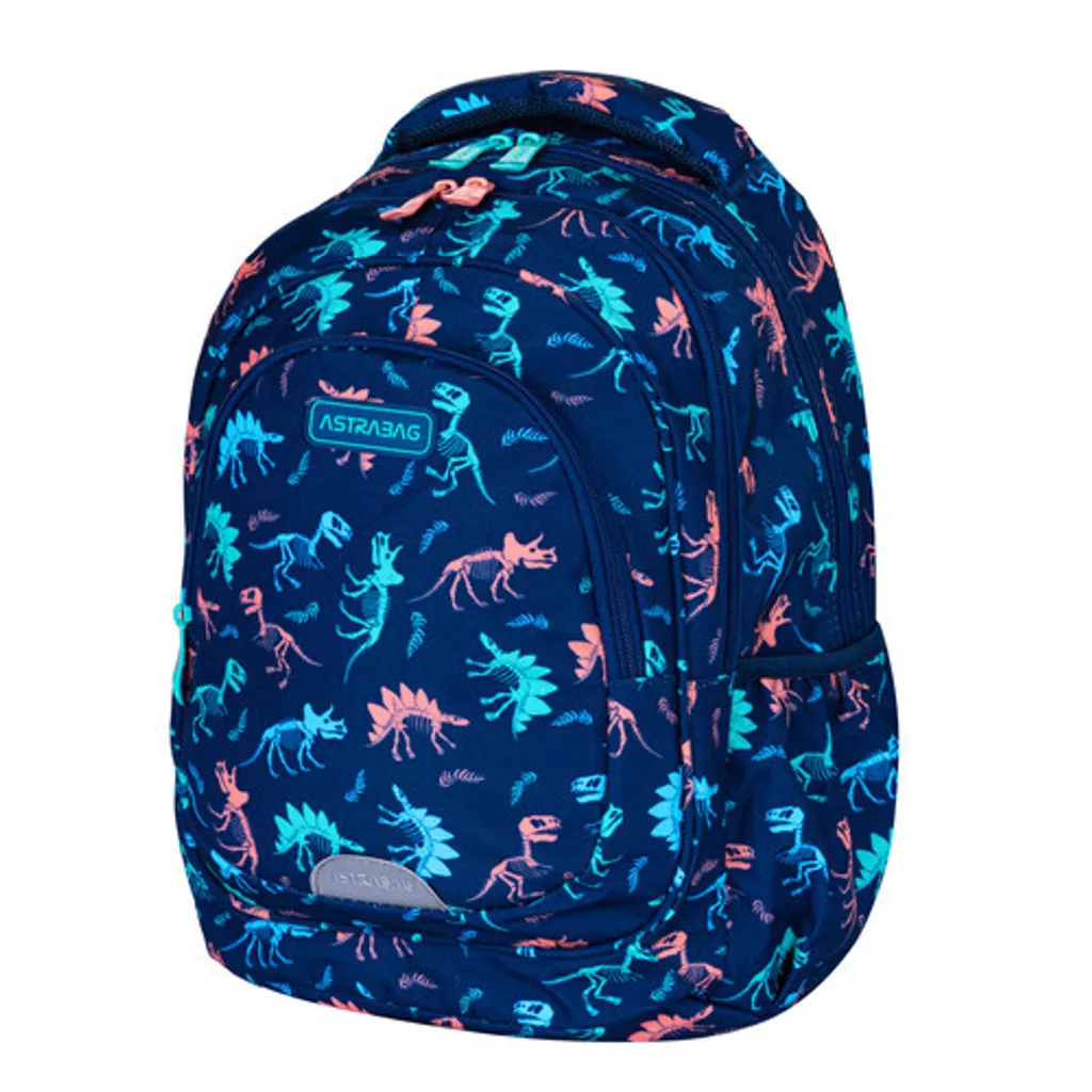 Sac à dos dinosaure ASTRABAG pour enfant bleu motif de tricératops
