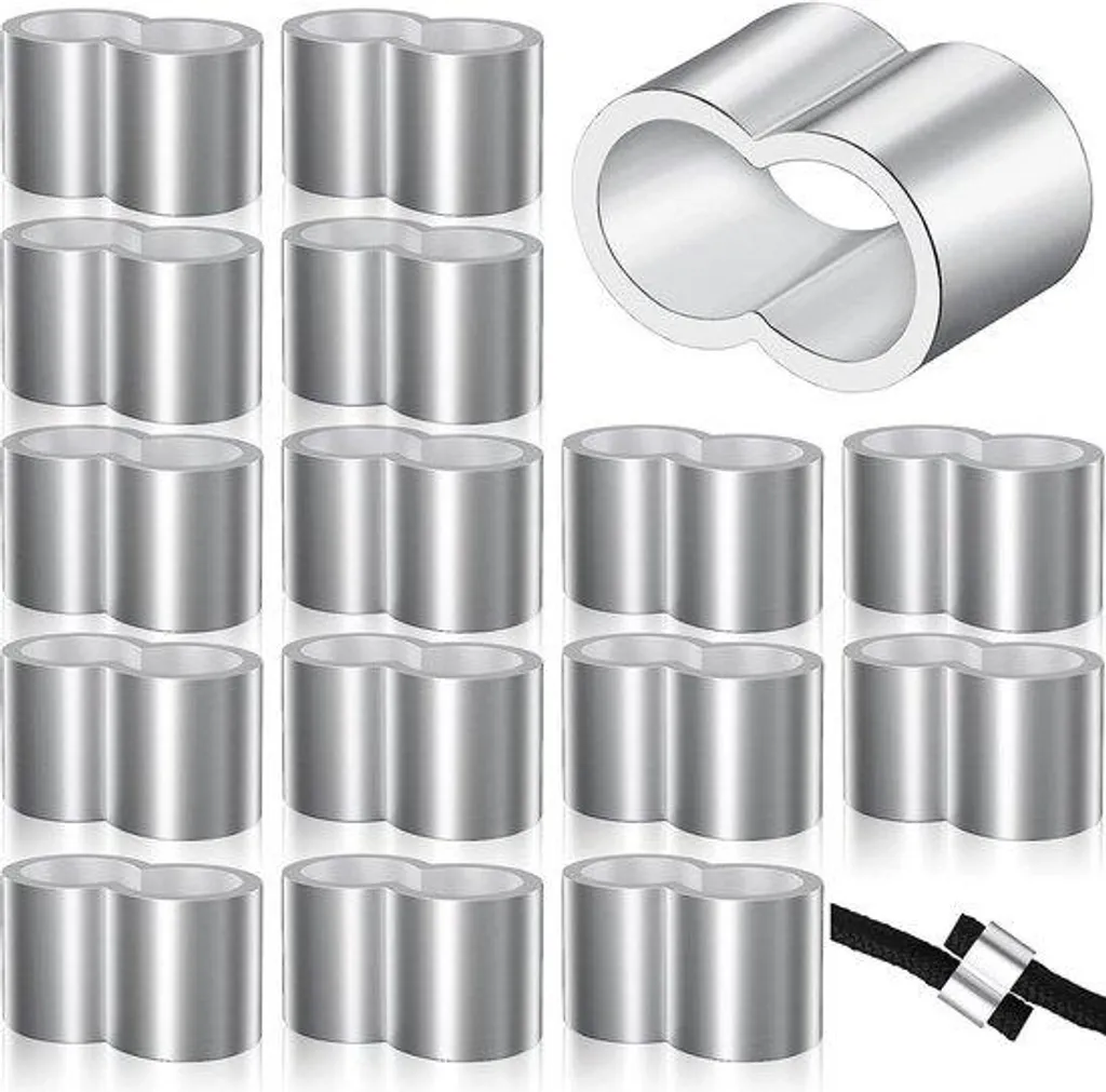Serre-câbles 8 mm en alu et inox anti-corrosion pour corde (25 pcs)