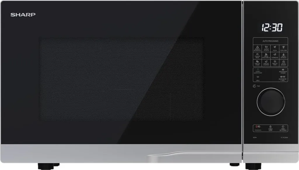 Micro-ondes Sharp 28L 900W avec Fonction Grill et Finition Argent