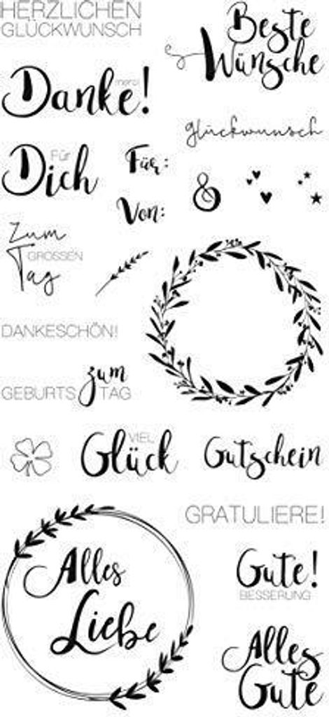 Rayher Hobby GmbH Clear-Stamp Wünsche Sonstige Sonstige