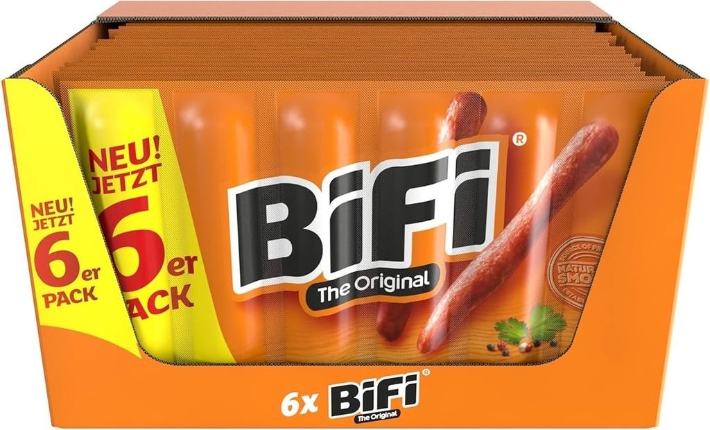 BiFi | Original | 20er Pack (20 x 6 x 22,5 g) | herzhafter Produktbild 