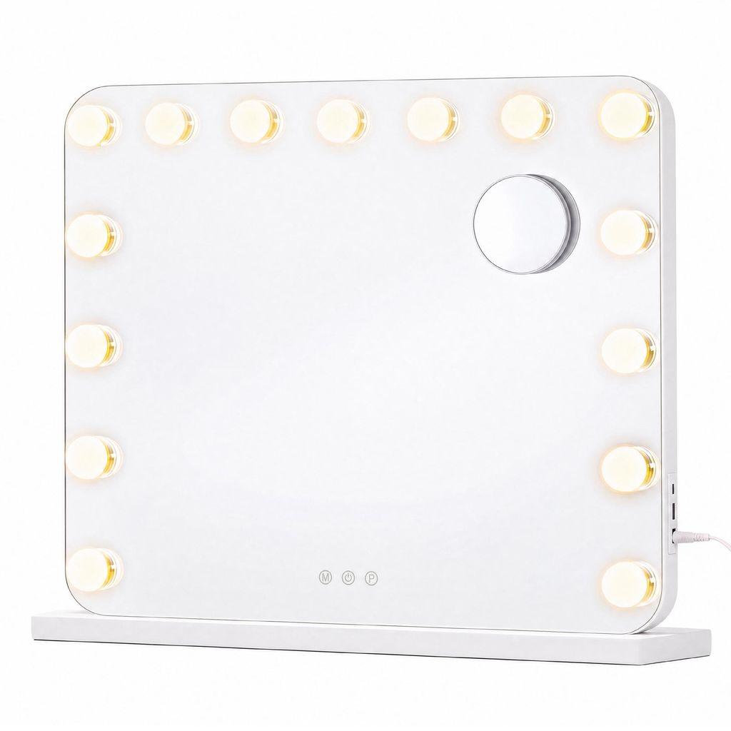 SONGMICS Kosmetické zrcadlo s osvětlením, 15 LED diod, s Obrázek produktu 