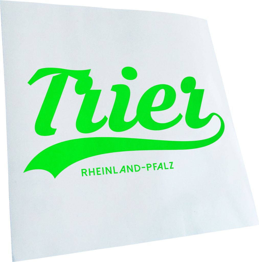 Kiwistar - Autoaufkleber - Trier Rheinland-Pfalz - Neongrün - 60x30cm - Aufkleber für Auto, Laptop, Fahrrad, LKW, Motorrad mehrfarbig JDM Decal R...