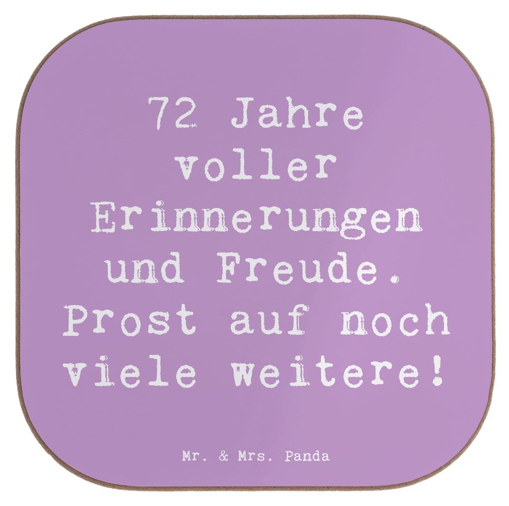 Mr. & Mrs. Panda Tischschoner Spruch 72. Geburtstag Produktbild 