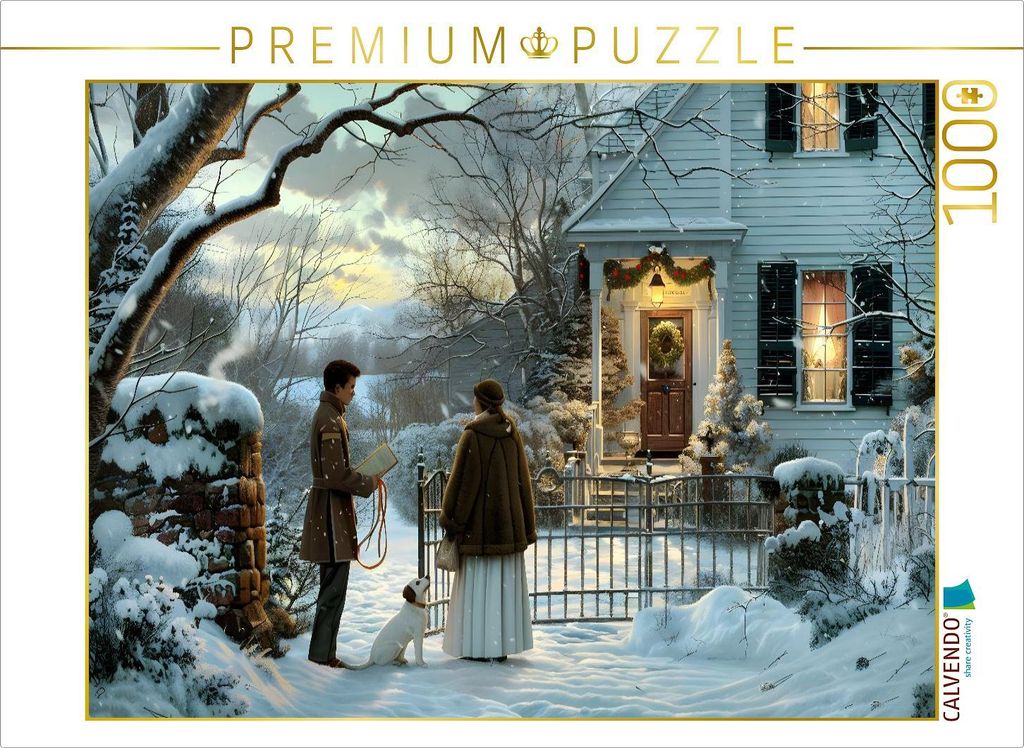 CALVENDO Puzzle Ein Motiv aus dem Kalender "Bücher, Liebe und ein kleiner Hund" | 1000 Teile Lege-Größe 64x48cm Foto-Puzzle für glückliche Stu...