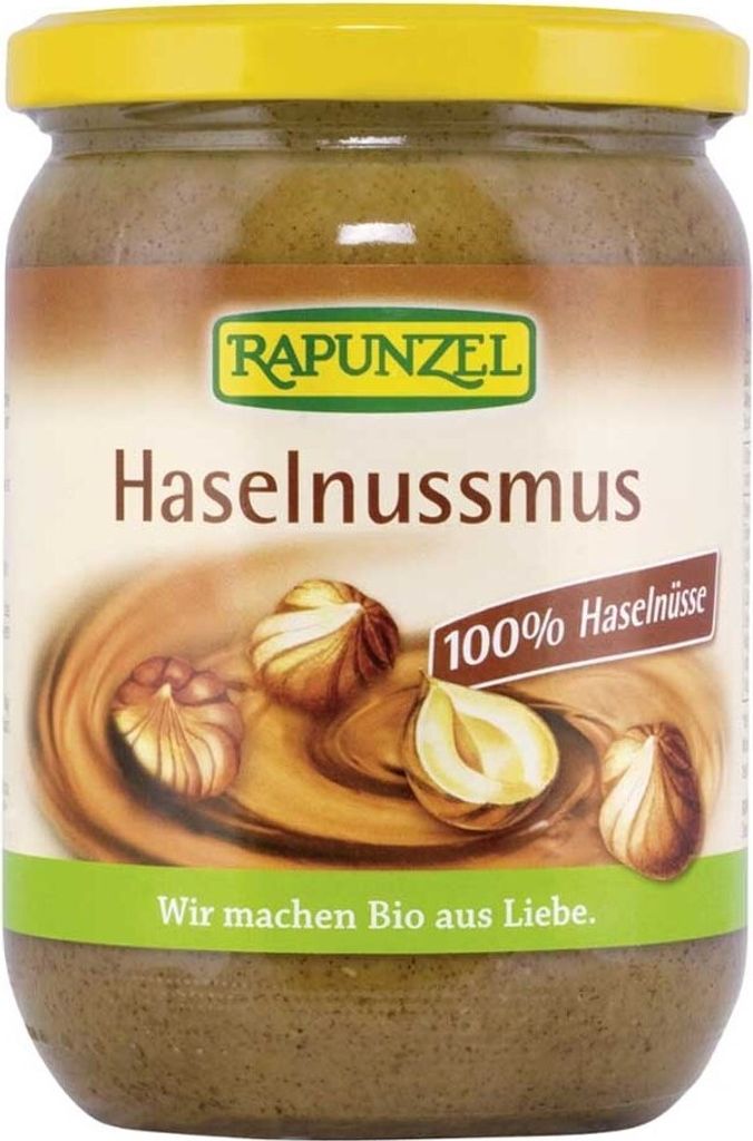 RAPUNZEL Haselnussmus, 100% Haselnüsse, aromatisch geröstet, ohne Zusätze, 500g, 6er Pack