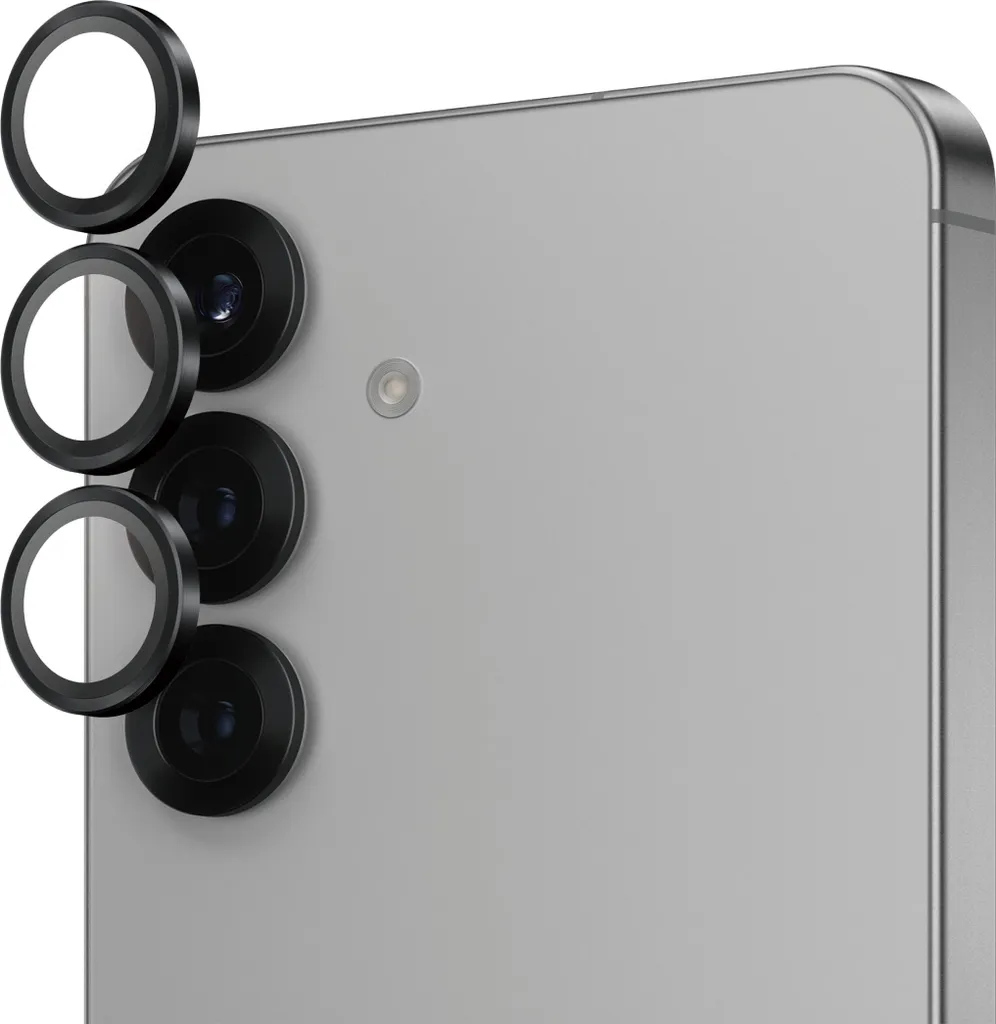 PanzerGlass Hoops per Galaxy S25 Nero - Vetro 9H e Alluminio