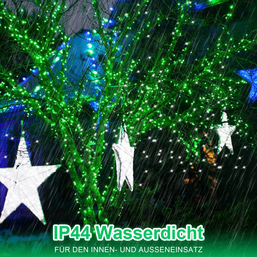 20m 200 LED Grün Lichterkette Wasserdicht Produktbild 5