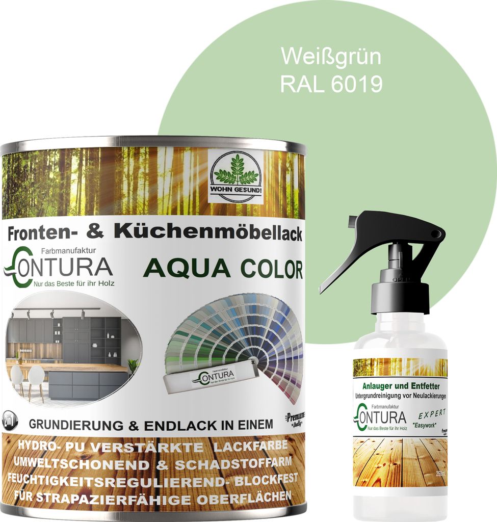750ml. + Anlauger - Contura Küchenmöbellack RAL Möbellack Produktbild 