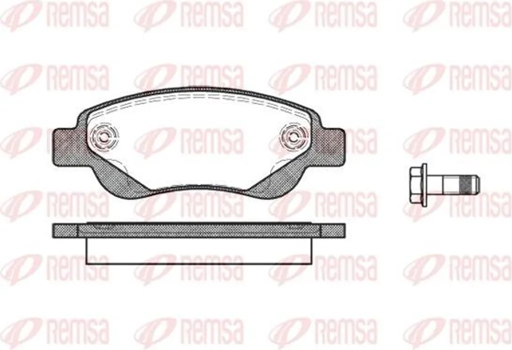 Kit de freinage avant pour Peugeot 108 et Toyota Aygo REMSA 1177.00