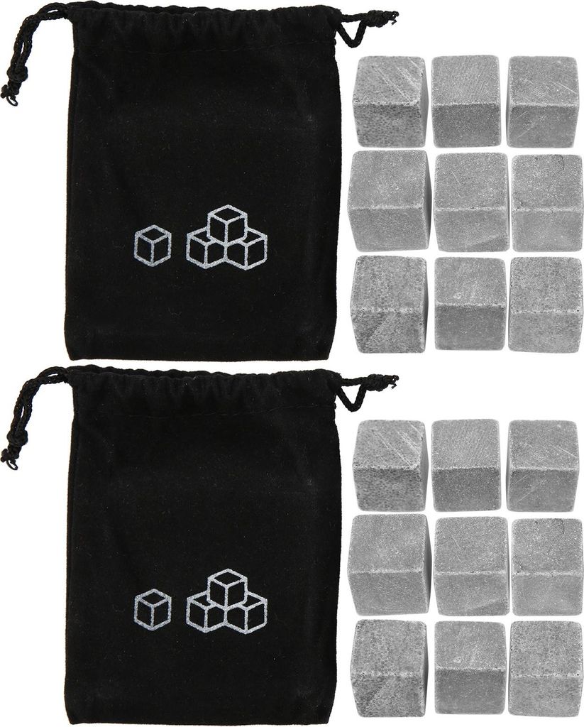 2Set 9pcs/Set Whisky Stones, die Eiswürfel trinken, kühler wiederverwendbare Weingetränke